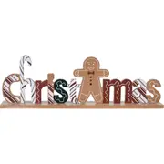 Wooden Gingerbread Christmas Sign
