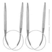 2pcs 15.75" Circular Knitting Needles US 10.5/6.5mm Needles 3.94" Short