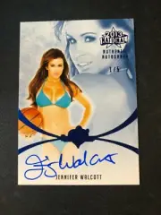 2013 Benchwarmer JENNIFER WALCOTT National Blue Ink Autograph/5 PLAYBOY Playmate