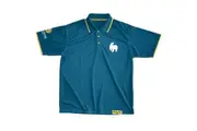Bundy Bundaberg Rum Silhouette Bear Logo Men's Polo Tee T-Shirt Teal
