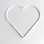 Coaster Template, Clear Acrylic Template, Woodworking Router Template (Heart)