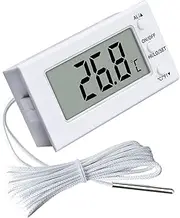 1pc Digital Oven Thermometer with Probe -50°C to 300°C Grill Thermometer with Led Display Aquarium Thermometer Water Thermometer Refrigeratorthermometer Freezer Thermometer