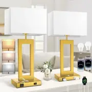 22’’ Touch Control Table Lamps Set of 2, 3 Color Temperatures Bedroom Bedside