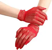 [Generic] Women's Fashion Short Wrist Length Fishnet Gloves