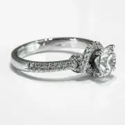 2.59 CT G/SI1 Women's Round Cut Diamond Engagement Ring 14K White Gold