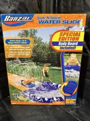 *New* Banzai Soak 'N Splash Water Slide 18 Ft, Inflatable Body Board Included!