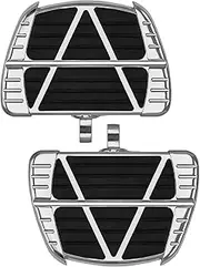 FATECIM Motorcycle Foot Pegs Pedals Rests Highway Mini Boards Rear Passenger Floorboards & Male Mount Adapters for Harley Davidson Motorbike Dyna Electra Street Glide Softail Fat Boy Road King Chrome