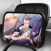 ACEBON Baby Mirror for Car, Backseat Unbreakable Acrylic Mirror, Crystal Clear View of Infant in Rear Facing Car Seat, Safe and Secure