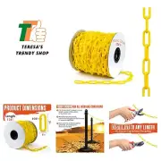 Plastic Chain, Plastic Chain Links, Safety Chains, Yellow Chains, Crowd Contr...