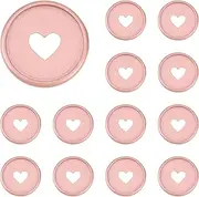 Plastic Book Binding Discs Discbound Expansion Discs Heart Binder Rings 35mm Planner Discs for DIY Notebooks Planners (Rose Gold)