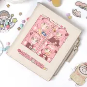 SPY×FAMILY Anime Brief Paragraph Zero Wallet Bifold Card Case Student Cards Bag