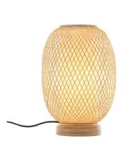 [Orient] Woven Bamboo Oval Table Lamp in Natural