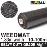 1.83m Weedmat Weed Control Mat Woven Fabric Gardening Plant 30m/50m/70m/100m