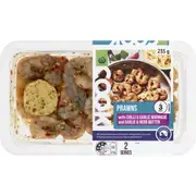 Woolworths Cook Prawns With Chilli Garlic Marinade & Garlic Herb Butter 235g