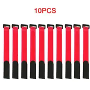 10PCS Fishing Rod Tie Holders Straps Belts Suspenders Fastener Hook Loop Cable Cord Ties Belt Fishing Tools Accessories Random Color