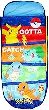 Character World Pokemon ReadyBed Children's Inflatable Air Bed and Sleeping Bag with Pump | Travel Mattress for Overnight Stays and Camping or Home
