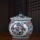 景德鎮器陶瓷手繪仿古青花瓷茶罐茶葉罐茶餅七子餅儲物罐大號擺件
