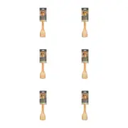 6PK Topchef Non-Stick Bamboo Turner/Spatula Wooden Cooking Kitchen Utensil Brown