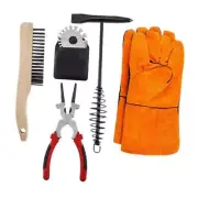 Welding Slag Removal Tool Set Wire Brush with Coil Spring Handle Welder