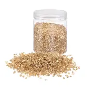 370g Crushed Glass Chips 1-3mm Irregular Broken Sprinkles Glass, Gold Tone