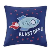 Lightning Bug, Kids Boys Orbit "Blast Off" Decor Pillow | NASA Space Ship