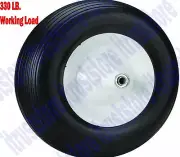 15" INCH SOLID HARD RUBBER WORRY FLAT FREE REPLACEMENT TIRE WHEEL RIM DOLLY CART
