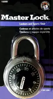 Master Lock Black Combination Padlock - 1500D NIP