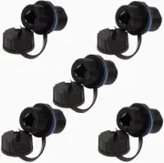 5PCS RJ45 Waterproof Cat5/5E/6 Panel Mount Shielded Ethernet Connectors