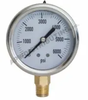 NEW 5,000 PSI Pressure Washer Gauge pressures 1/4" NPT STAINLESS STEEL POWER WAS