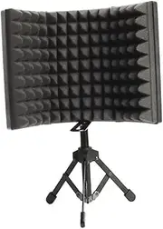 Kisangel 1 Set Sturdy Microphone Sound Filter Windshield Cover with Tripod Stand for Noise Reduction for Recording Chats and Broadcasting