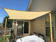 Ifenceview Beige 18'x18'-18'x48' Rectangle Sun Shade Sail Patio Canopy Awning