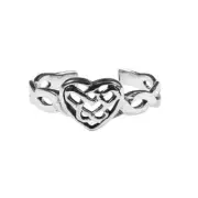Celtic Heart Knot Sterling Silver Toe Ring*