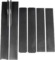1 Pair 2M Universal Car Side Skirts Extension Rocker Panels Lip Splitters Black Compatible for Civic Benz BMW ABS Car ExteriorAccessories(B-Model Carbon Fiber)