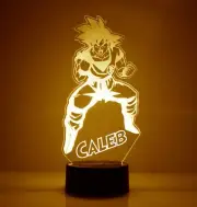 Goku Dragon Ball Z Personalized FREE Night Light Lamp with LED Remote Control