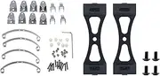 Leaf Spring Suspension Set with 2Pcs Metal Bracket Upgrade Metal DIY Parts Kit,Black