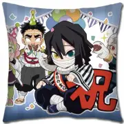 Demon Slayer - Chibi Obanai Iguro Square Pillow Case NEW Kimetsu no Yaiba Pillar