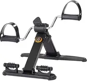 Pedal Exerciser with LCD Monitor - Portable Desk Cycle - Hand, Arm & Leg Exercise Peddling Machine - Adjustable Fitness Rehab Equipment for Seniors, Elderly - Folding Mini Stationa