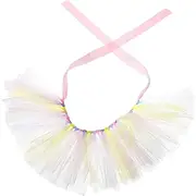 VERDANVERSE Tutu Dress for Pets Adorable Puppy Collar Costume for Parties and Birthdays Colorful Mesh Skirt for Spring and Celebrations for Dogs and Cats
