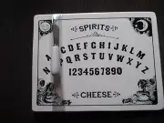 NEW! OUIJA Board Halloween Decor Cheese Cutting Board & Platter Tray w/Knife