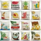 Pillow Cover Pillowcase Summer Farmhouse Cushion Cover Beach Vacation Pillows
