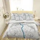 3D Retro Map 45 Bed Pillowcases Quilt Duvet Cover Set Single Queen King AU Cobb