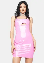Goddess Within Vinyl Mini Dress