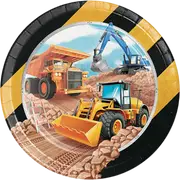 Big Dig Construction Dinner Plates 22cm 8pk