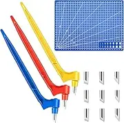 Craft Cutting Tools Kit, 360 Degree Rotating Cutter Tools Art Cutting Tools with Cutting Pen 15/30/45 Degree Blades Cutting Mat for DIY Craft Hobby Scrapbook Stencil