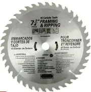 (4) Saw Blades 7-1/4"x 40 TH Carbide Tipped Wood Cut Saw Blade 5/8 Diamond Arbor