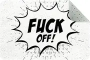 Entrance Doormats for Indoor Outdoor Entry Garage High Traffic Areas Shoe Rugs, Super Absorbent Door Mats Cartoon Word Fuck Off 31 x 20 Inch