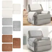 3Pcs Sofa Armrest Cover with Side Storage Pockets Non Slip Sofa Arm NukjP