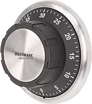 Westmark Kitchen Timer, Mechanical, Magnetic, 1-60 Minutes, Stainless Steel/Plastic, Redondo, Anthracite/Silver, 10922260