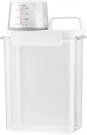 Multi-Use Laundry Powder Detergent Dispenser Food Grains Rice Storage Container Pour Spout Measuring Cup Detergent Box