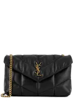 Saint Laurent Puffer Toy Mini Leather Shoulder bag - Black One Size